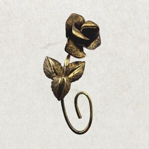 Vintage Bond Boyd Sterling Silver Gold-Plated Rose Brooch